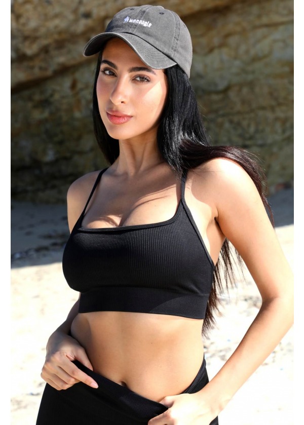 Dikişsiz Toparlayıcı Spor Bra – Siyah