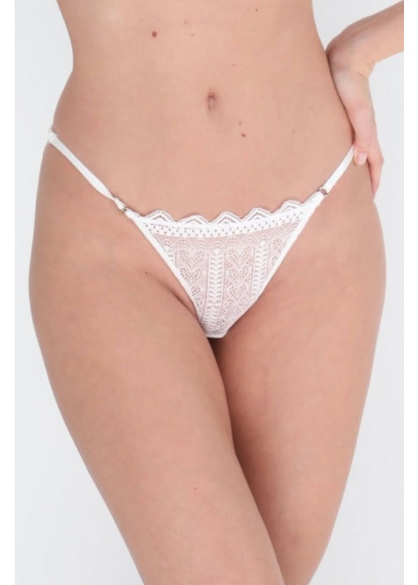 Dantel Detaylı Beyaz Külot