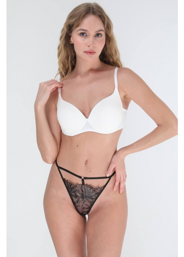 Beyaz Düz Kaplı Sütyen