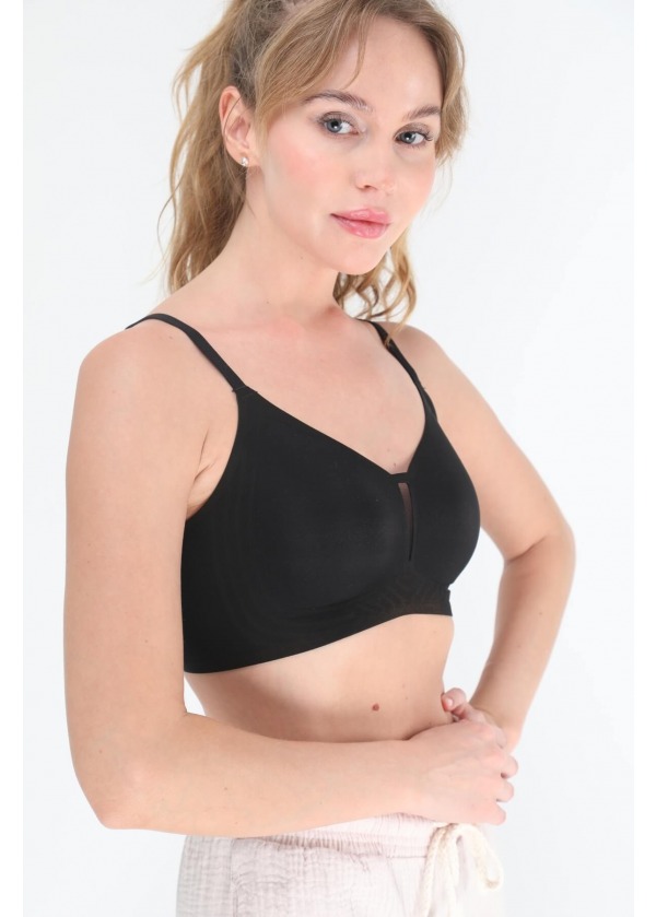 Hafif Destekli Spor Sütyeni - Siyah